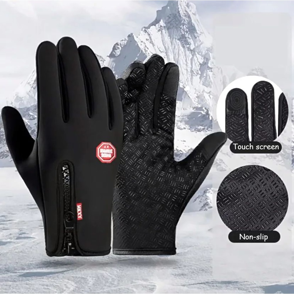 ThermalRide Waterproof Winter Cycling Gloves With Touchscreen NonSlip Grip 0