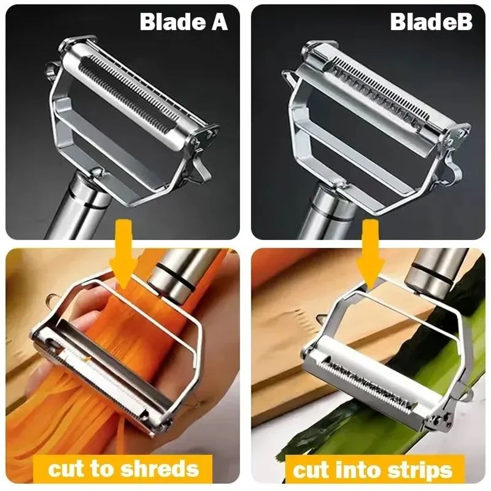 4in1 Stainless Steel Vegetable Peeler Julienne Grater Slicer Tool 4