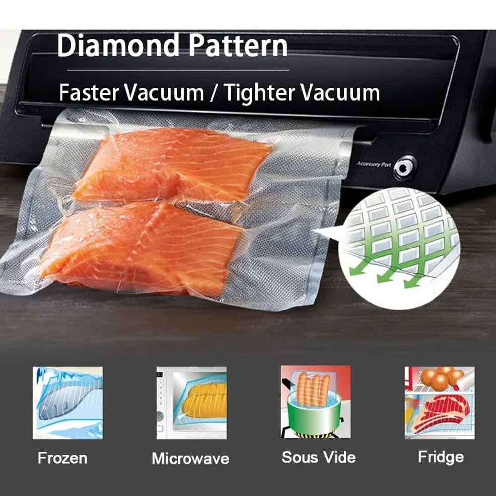 HeavyDuty Vacuum Sealer Bags Rolls Custom Food Storage Packaging For Sous Vide Cooking LongTerm F 1