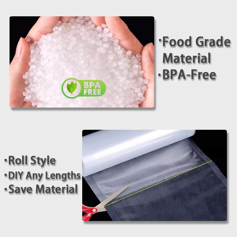 HeavyDuty Vacuum Sealer Bags Rolls Custom Food Storage Packaging For Sous Vide Cooking LongTerm F 4