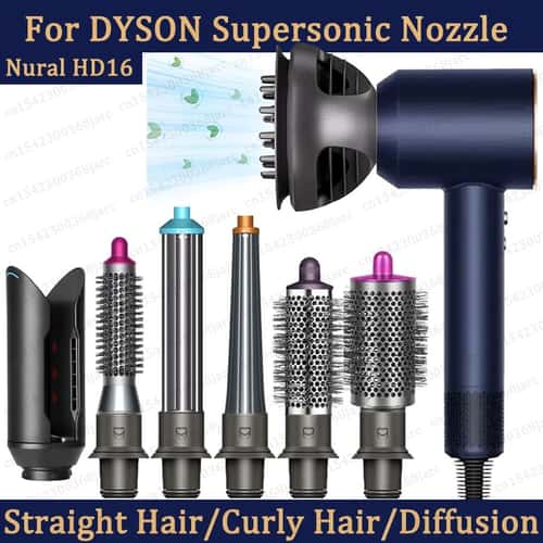 Salon-Quality Dyson Supersonic Adapter with Automatic Curling Nozzle Hair Styling Attachment