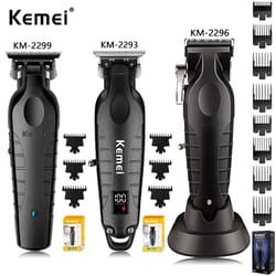 kemei procordless hair clippers & trimmer grooming kit – complete cordless hair trimmer set for men, precision cutting