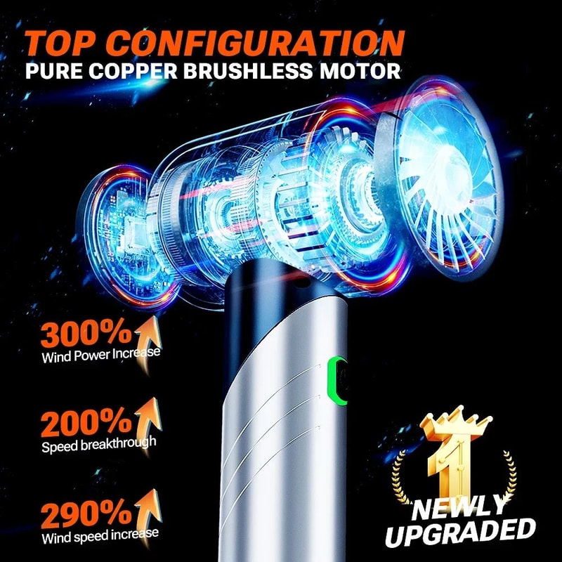 SZUK Foldable Wireless Portable Car Vacuum With Strong Suction Vacuum Power For Quick Car Cleanups 1