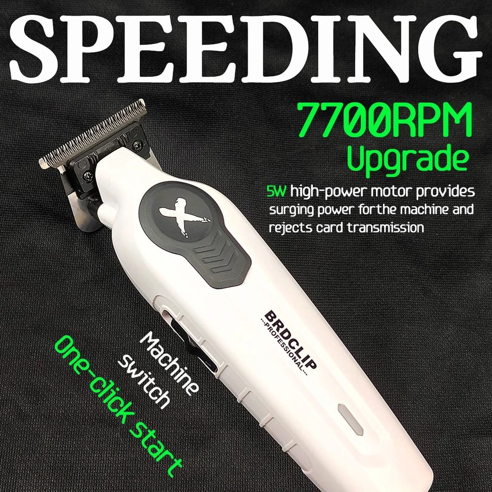 BRDCLIP X Series Professional Cordless Hair Trimmer Electric Hair Clipper With DLC Blade HighSpee 2
