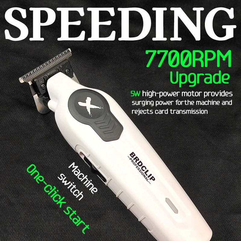 BRDCLIP X Series Professional Cordless Hair Trimmer Electric Hair Clipper With DLC Blade HighSpee 2