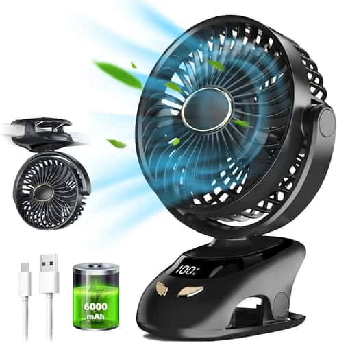UltraCool Portable USB Clip-On Fan – Personal Desk & Travel Cooling Fan