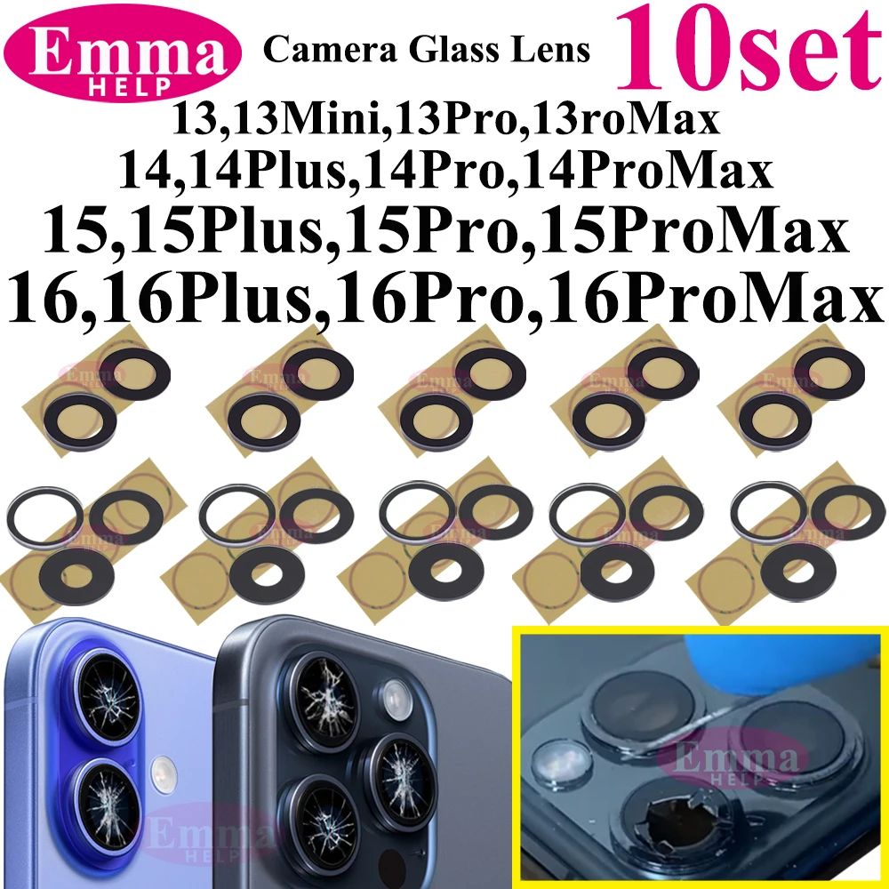 Premium IPhone Rear Camera Glass Replacement Lens Cover Sticker Fits IPhone 161514131211 Series 1