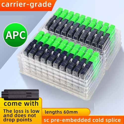 Professional FTTH Fiber Optic SC-APC Cold Splice Quick Connector – Field Install Fiber Connector Kit