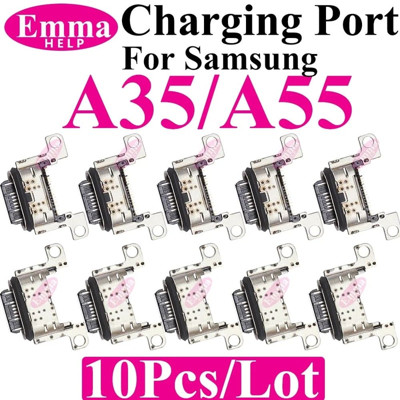 Original Samsung Galaxy ASeries Charging Port Connector Pack Of 10 Premium USB Charger Pin Replace 5