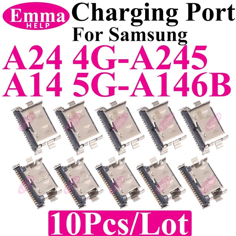Original Samsung Galaxy ASeries Charging Port Connector Pack Of 10 Premium USB Charger Pin Replace 8