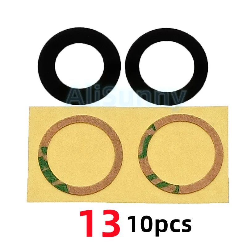 AliSunny 10Pack Rear Camera Glass Replacement With 3M Adhesive For IPhone 11121314 Series 13