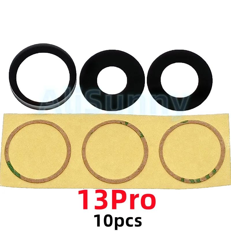 AliSunny 10Pack Rear Camera Glass Replacement With 3M Adhesive For IPhone 11121314 Series 14