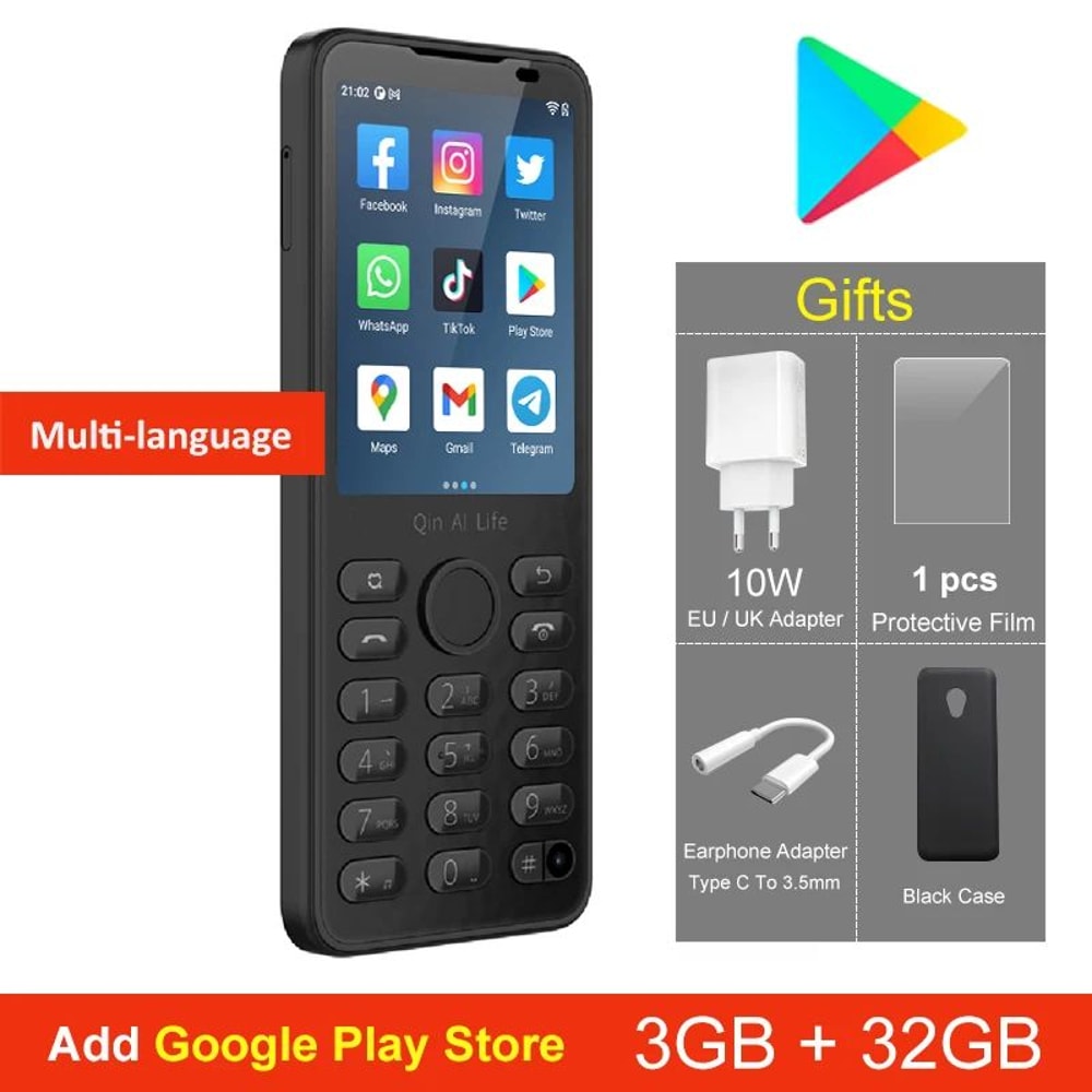 Qin F21 Pro Compact Android Keypad Phone 28 Touchscreen 4G Unlocked 6