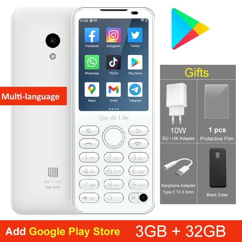 Qin F21 Pro Compact Android Keypad Phone 28 Touchscreen 4G Unlocked 7