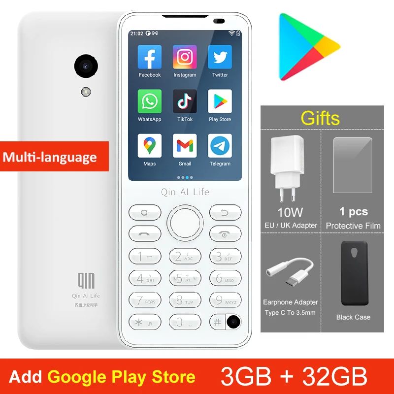 Qin F21 Pro Compact Android Keypad Phone 28 Touchscreen 4G Unlocked 7
