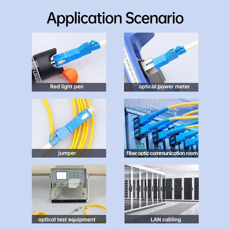 Premium Hybrid Fiber Optic Adapter FCSCSTLC MaletoFemale FTTH Singlemode Connector 5