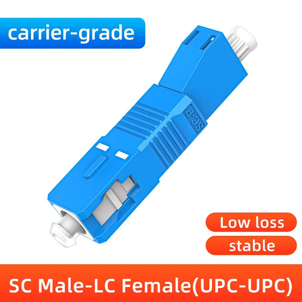 Premium Hybrid Fiber Optic Adapter FCSCSTLC MaletoFemale FTTH Singlemode Connector 6