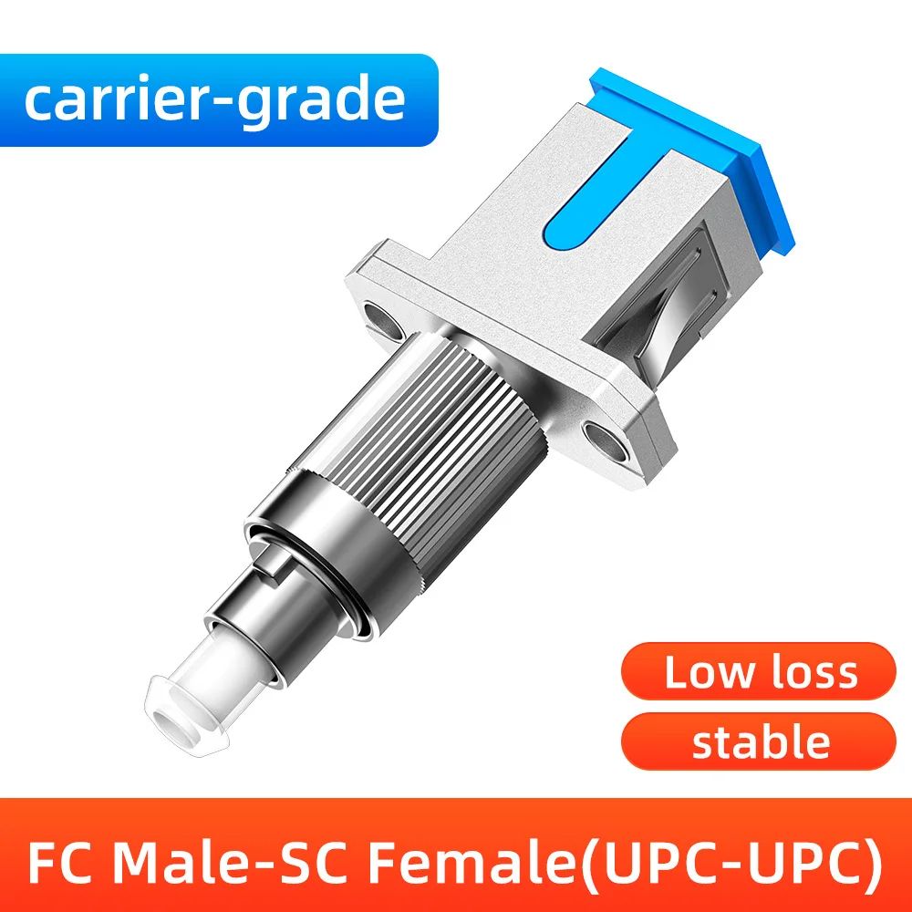Premium Hybrid Fiber Optic Adapter FCSCSTLC MaletoFemale FTTH Singlemode Connector 9