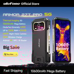 ulefone armor 27t pro 5g long-life rugged smartphone with thermal & night vision