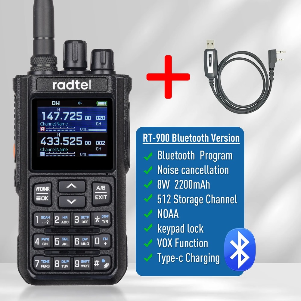 Radtel RT900 MultiBand Full Band Ham Radio Handheld Two Way Radio With 256 Channels 7