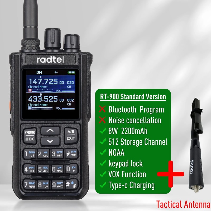 Radtel RT900 MultiBand Full Band Ham Radio Handheld Two Way Radio With 256 Channels 18