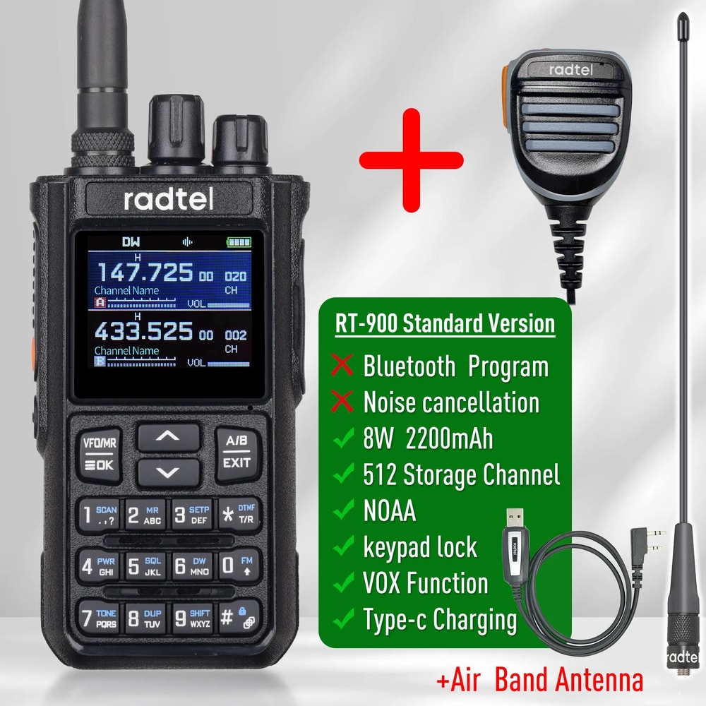 Radtel RT900 MultiBand Full Band Ham Radio Handheld Two Way Radio With 256 Channels 19