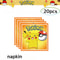 Pikachu Birthday Party Decorations Set Pokemon Party Supplies With DIY Stickers Plates Tablecloth 4