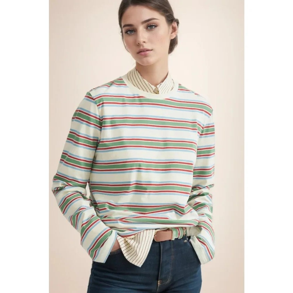 Hirsionsan Womens Cotton Polo Neck T Shirt Casual Loose Crop Top Summer Tee 15