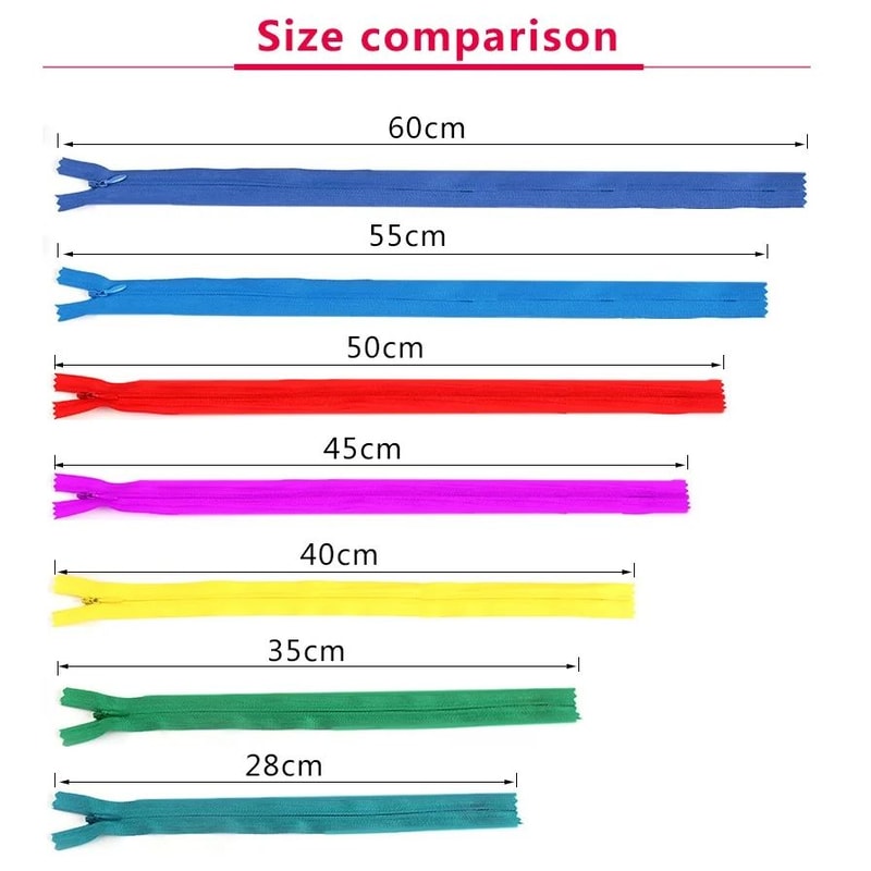 Invisible Nylon Coil Zippers Set For Sewing And DIY Projects 10Pack 5