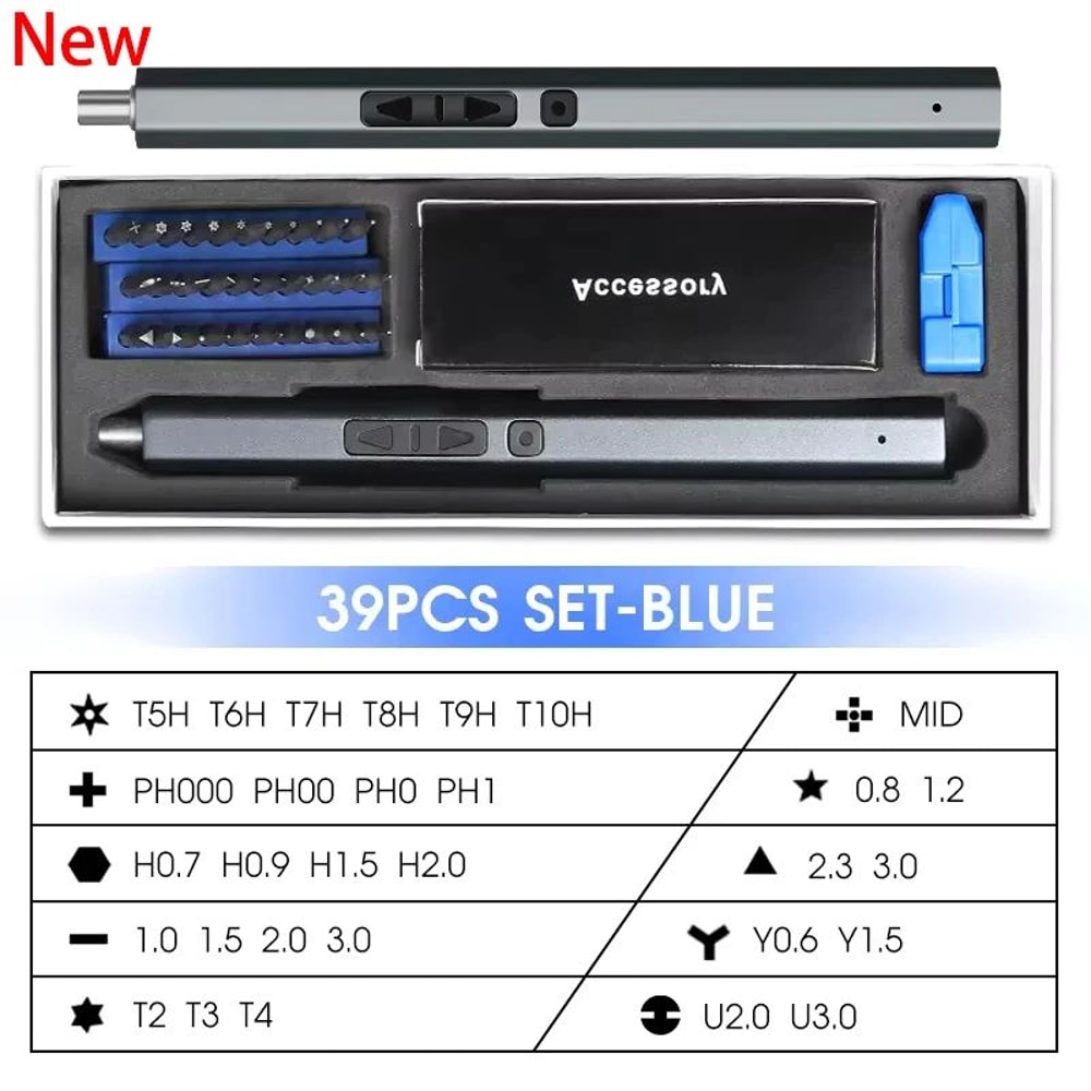 Cordless Electric Screwdriver Pro Kit Precision Screwdriver Set With Magnetic Screwdriver Bits USB 6