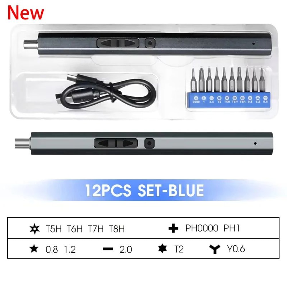 Cordless Electric Screwdriver Pro Kit Precision Screwdriver Set With Magnetic Screwdriver Bits USB 9