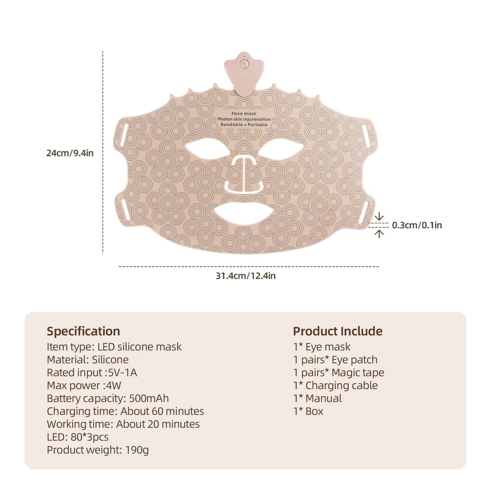Advanced 7Color LED Face Mask For Red Light Therapy Mask Acne Treatment Silicone AntiAging Skin R 4