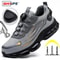 Mens HeavyDuty Safety Work Shoes Safety Work Shoes With AntiSmash Steel Toe AntiPuncture Work Boo 0