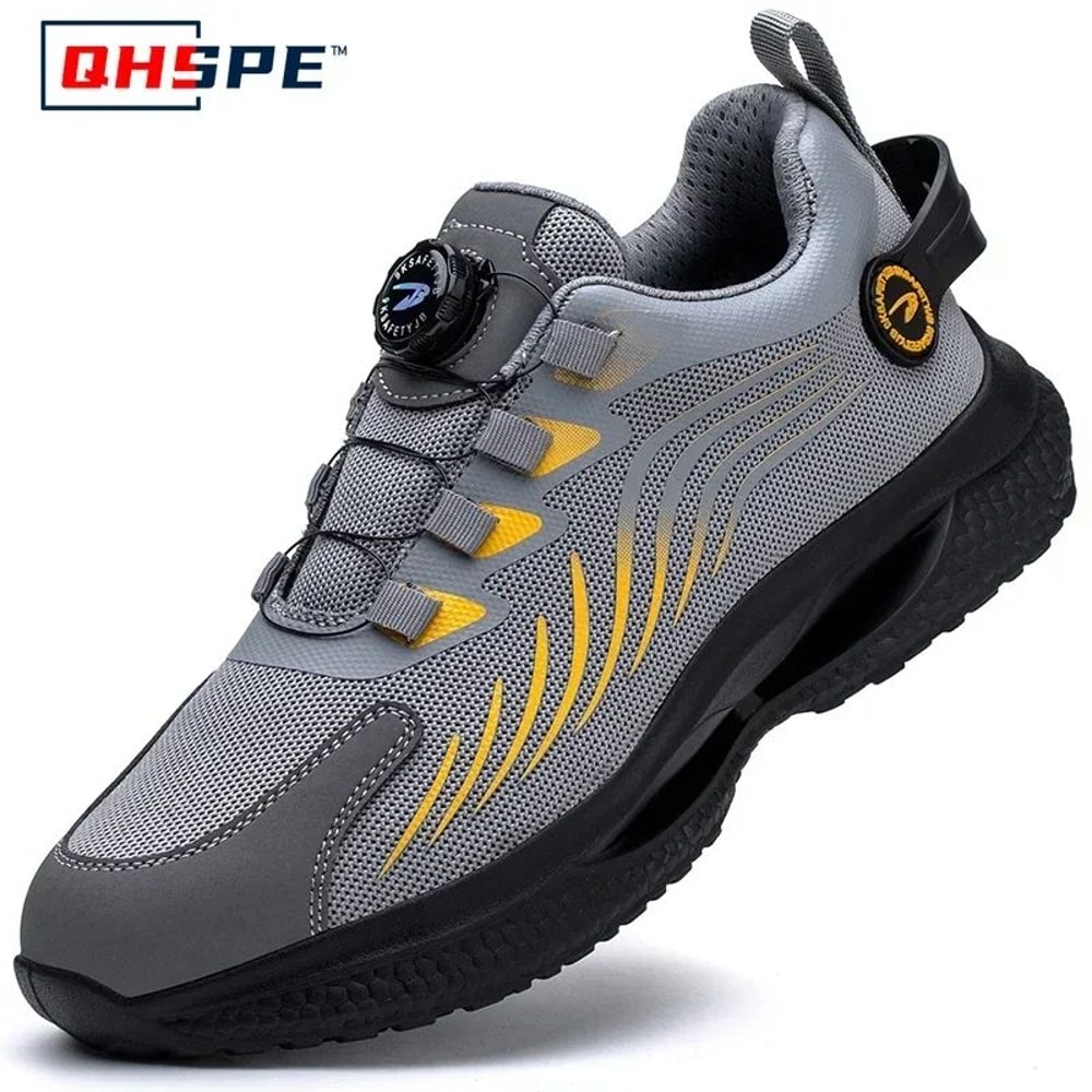 Mens HeavyDuty Safety Work Shoes Safety Work Shoes With AntiSmash Steel Toe AntiPuncture Work Boo 9