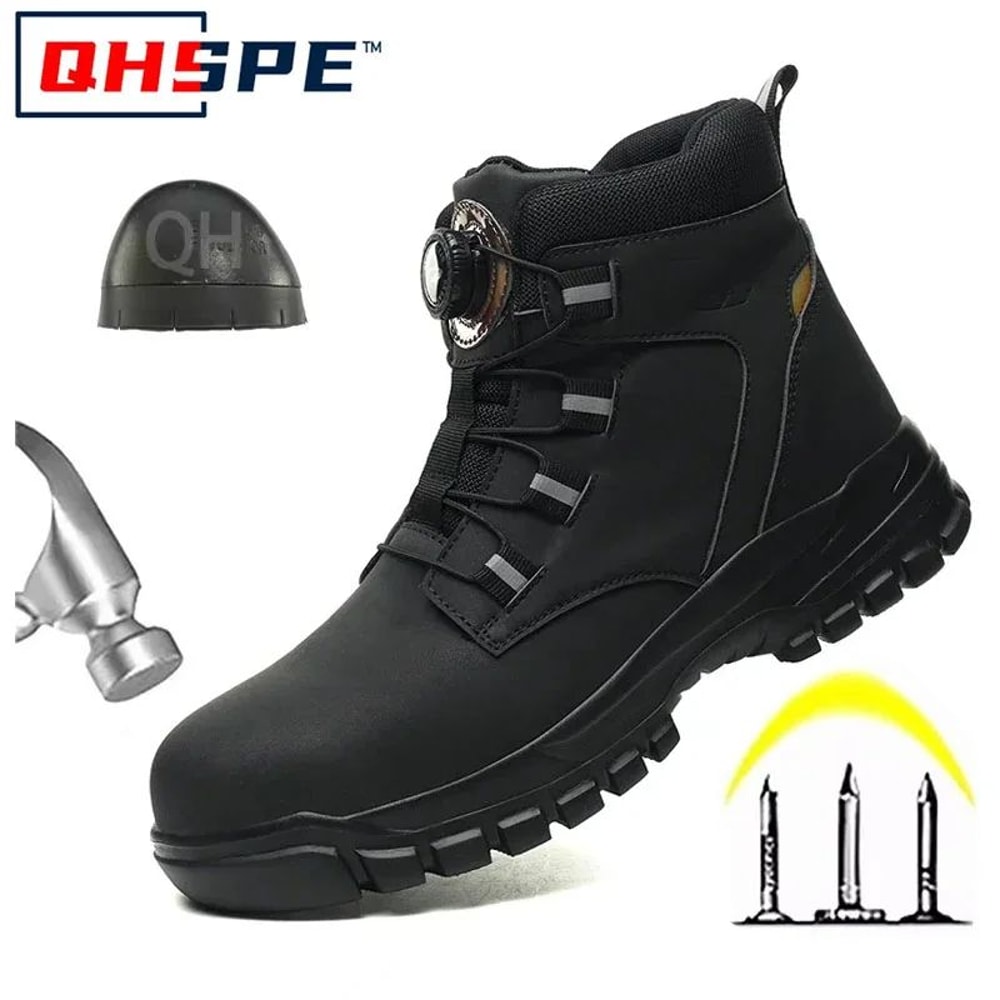 Mens HeavyDuty Safety Work Shoes Safety Work Shoes With AntiSmash Steel Toe AntiPuncture Work Boo 14