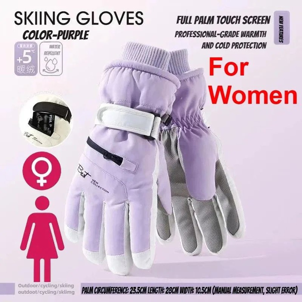 AllWeather Thermal Waterproof Winter Cycling Ski Gloves Unisex Warm Touch Screen Grip Gloves 10