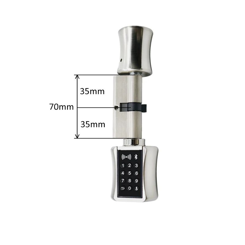 Bluetooth WiFi Smart Lock Cylinder APP Controlled Keyless Entry Security Lock With RFID Keypad 7