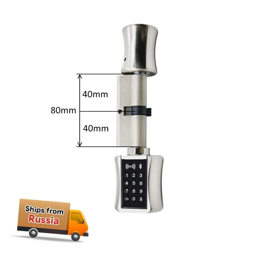 Bluetooth WiFi Smart Lock Cylinder APP Controlled Keyless Entry Security Lock With RFID Keypad 9