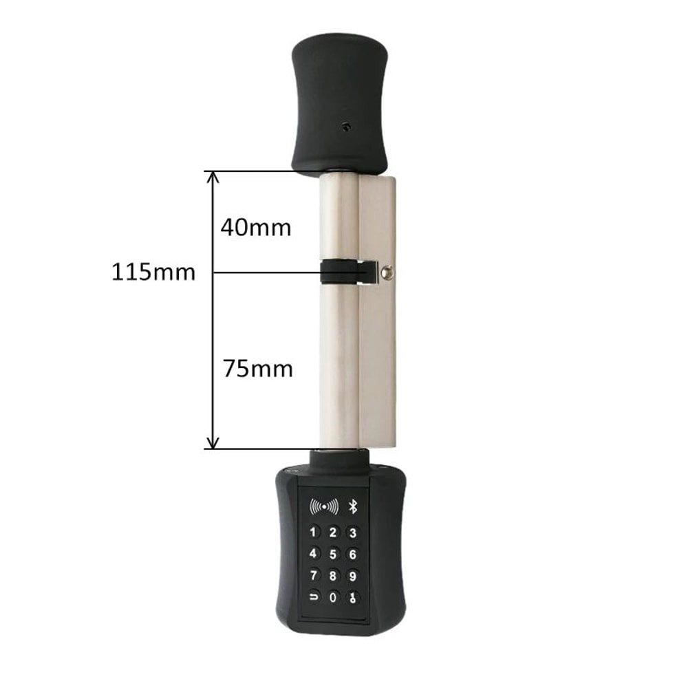 Bluetooth WiFi Smart Lock Cylinder APP Controlled Keyless Entry Security Lock With RFID Keypad 10
