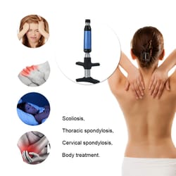 6-level manual chiropractic adjusting tool with 4 heads (handheld spine & posture massager)