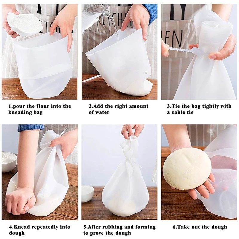 Reusable Silicone Kneading Bag Dough Mixer For Bread Pizza Pastry 5