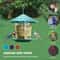 Clear Window Bird Feeder House Hanging Wild Bird Feeding Station For Seeds Nuts Peanuts 3