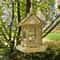 KEMORELA Woven Wooden Hanging Bird Feeder House For Outdoor Garden Decor 0