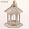 KEMORELA Woven Wooden Hanging Bird Feeder House For Outdoor Garden Decor 1