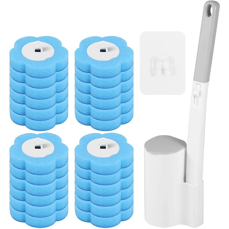 Disposable Toilet Brush Toilet Cleaning Wand Kit With 1836 Toilet Brush Replacement Heads And Long 9