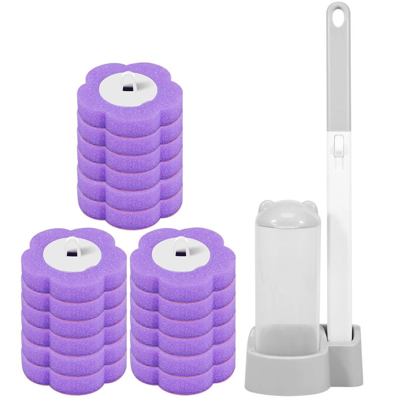 Disposable Toilet Brush Toilet Cleaning Wand Kit With 1836 Toilet Brush Replacement Heads And Long 8