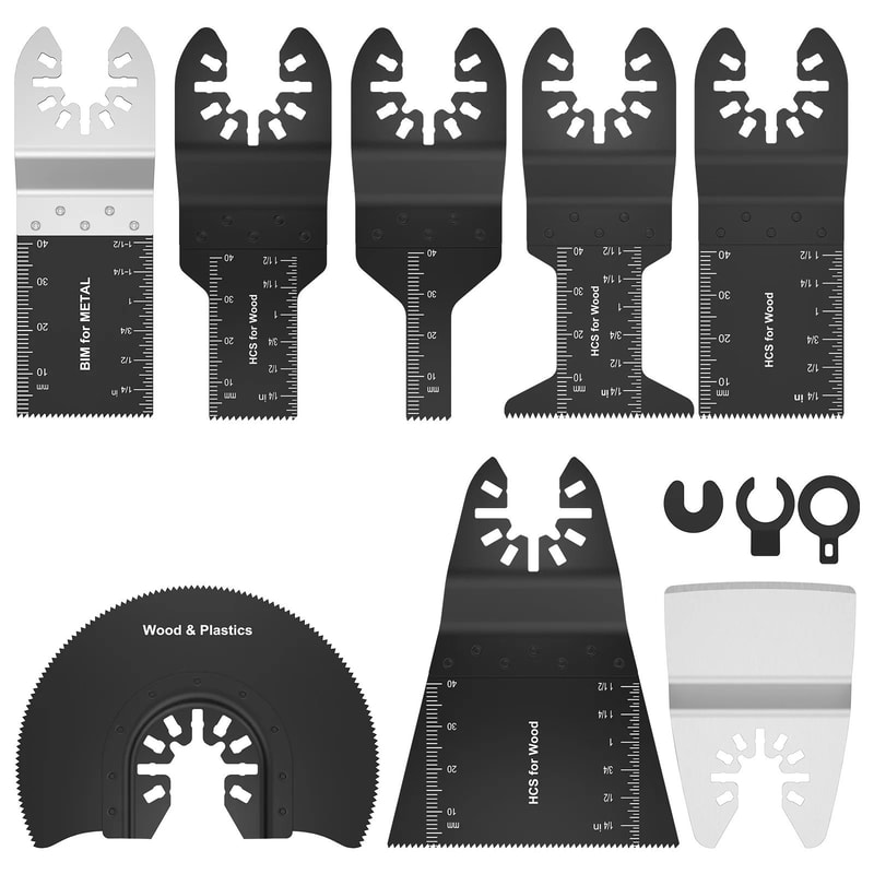 Universal Oscillating Saw Blades MultiMaterial QuickRelease Multi Tool Blade Set 12