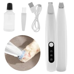 quiet led dog paw trimmer - waterproof cordless pet hair clippers for dogs & cats