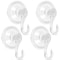 HeavyDuty Suction Cup Hooks 2Pack NoDrill Shower Kitchen Vacuum Hooks 6