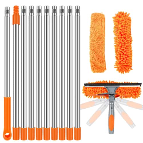 ExtendReach Pro 2-in-1 Telescopic Window Cleaning Kit with Double-Sided Squeegee